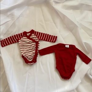 2 Hannah Andersson Long Sleeve Onesies